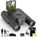 12x32 Binoculars with Camera - Foldable High Powered 1080P