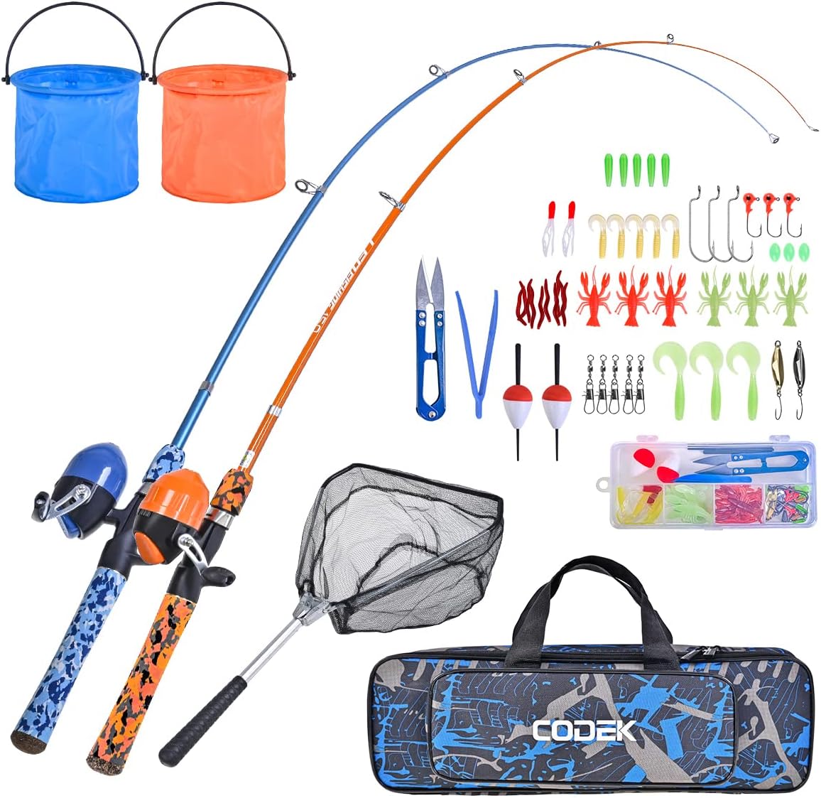 CODEK Kids Fishing Pole Set - Ultimate Starter Kit!