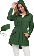 Avoogue Women's Long Raincoat with Hood - Lightweight (Style YQ8M)