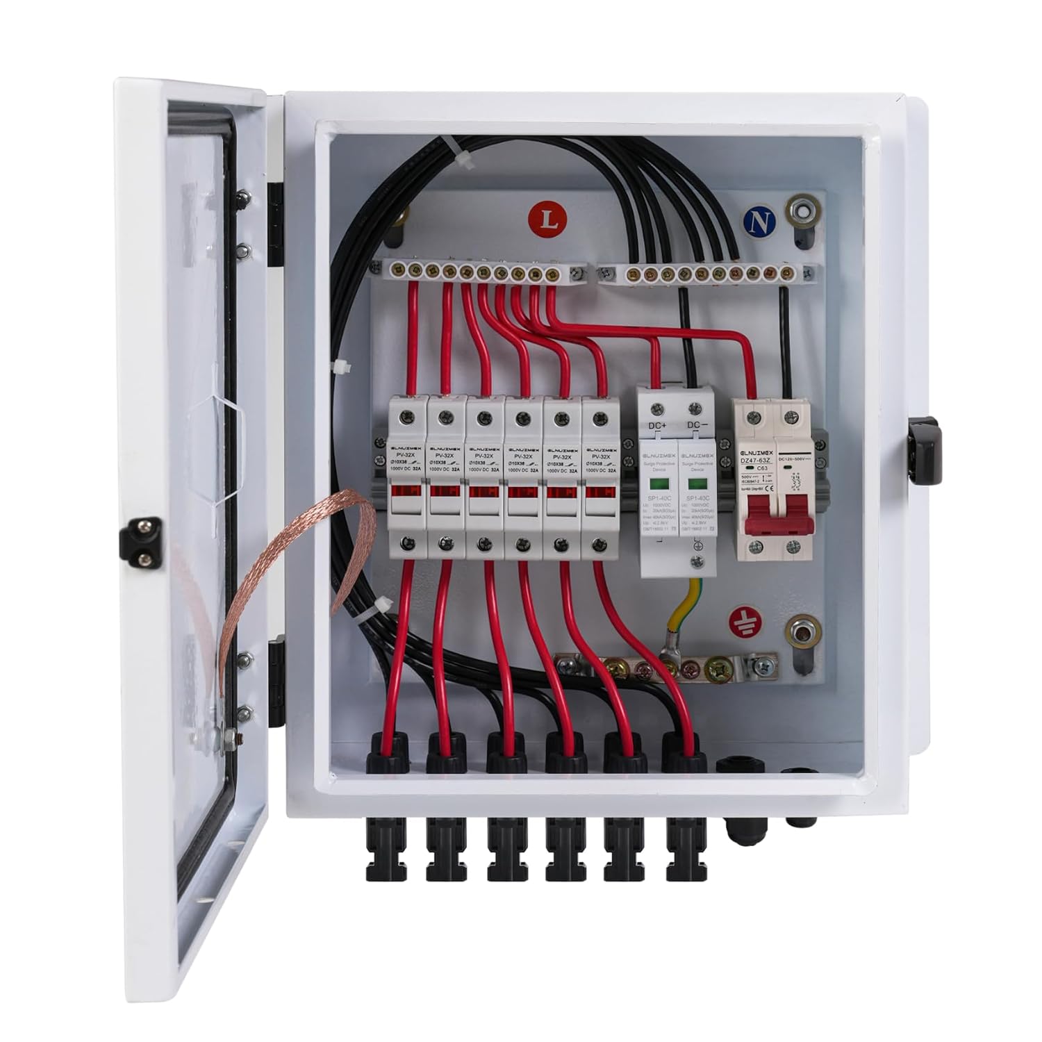 6 String Metal Solar Combiner Box with Reliable Protection Features