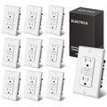ELECTECK 10 Pack GFCI Outlets 15 Amp Tamper Resistant - Slim Safety
