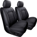 Dodge Ram Front Seat Covers 2009-2025 Black Faux Leather (2 PCS)