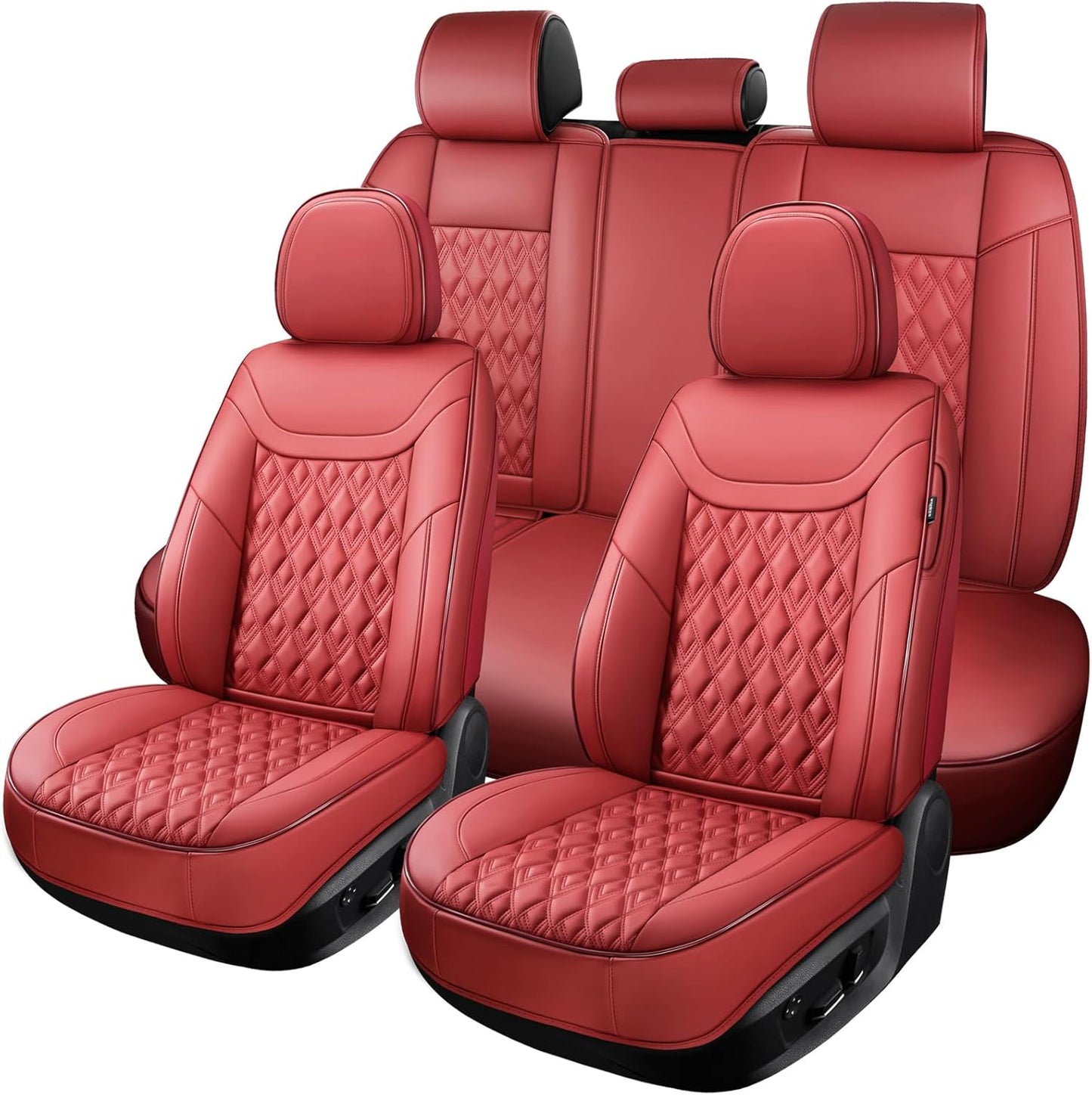Car Seat Covers Full Set, Waterproof Leather Protector for Cars