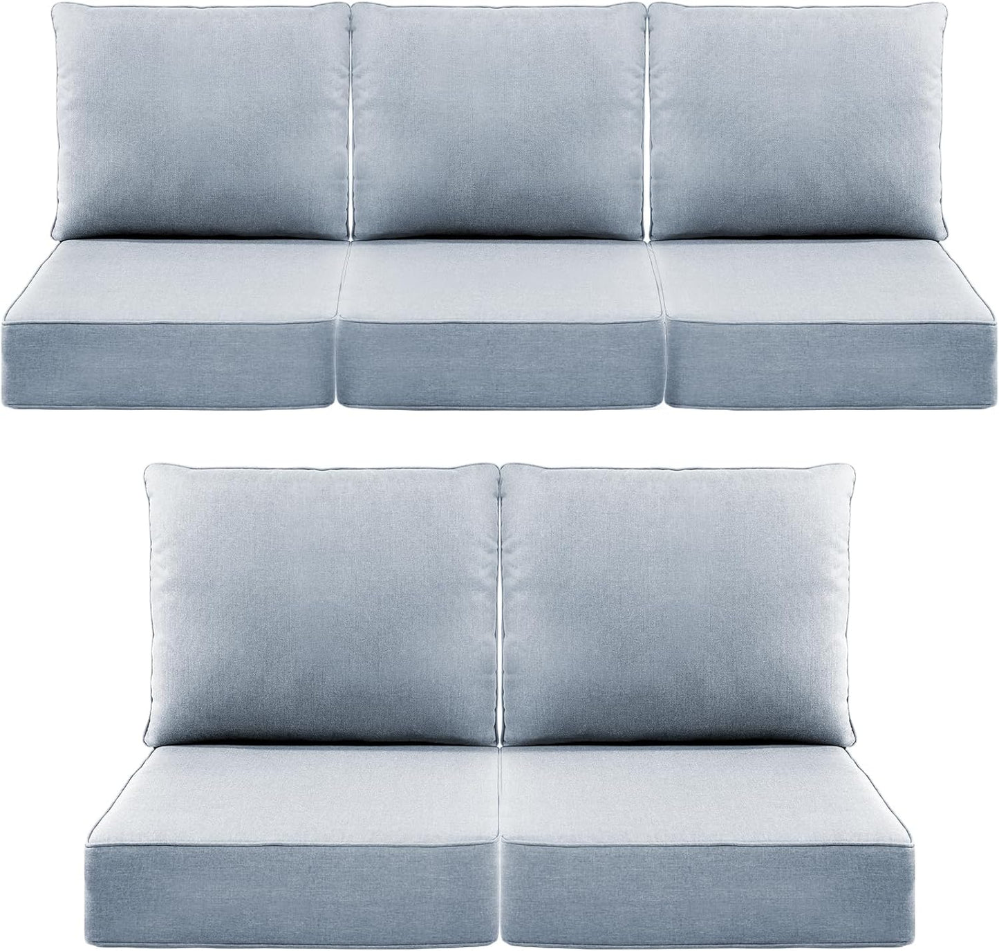 Luxury 6-Inch Outdoor Cushions for Patio Furniture Set of 5