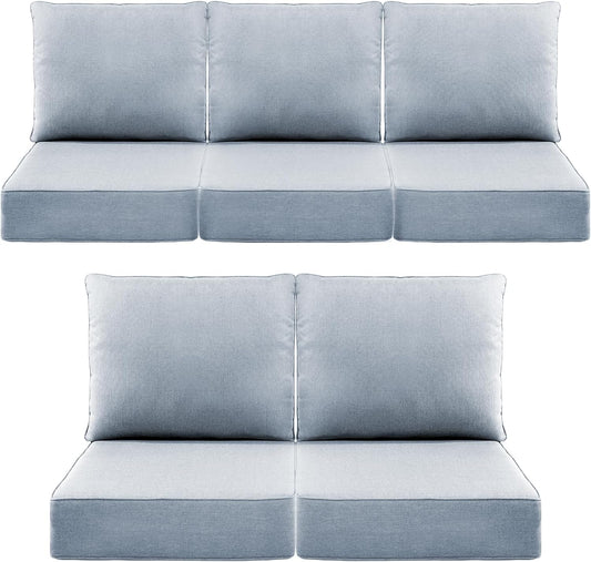 Luxury 6-Inch Outdoor Cushions for Patio Furniture Set of 5