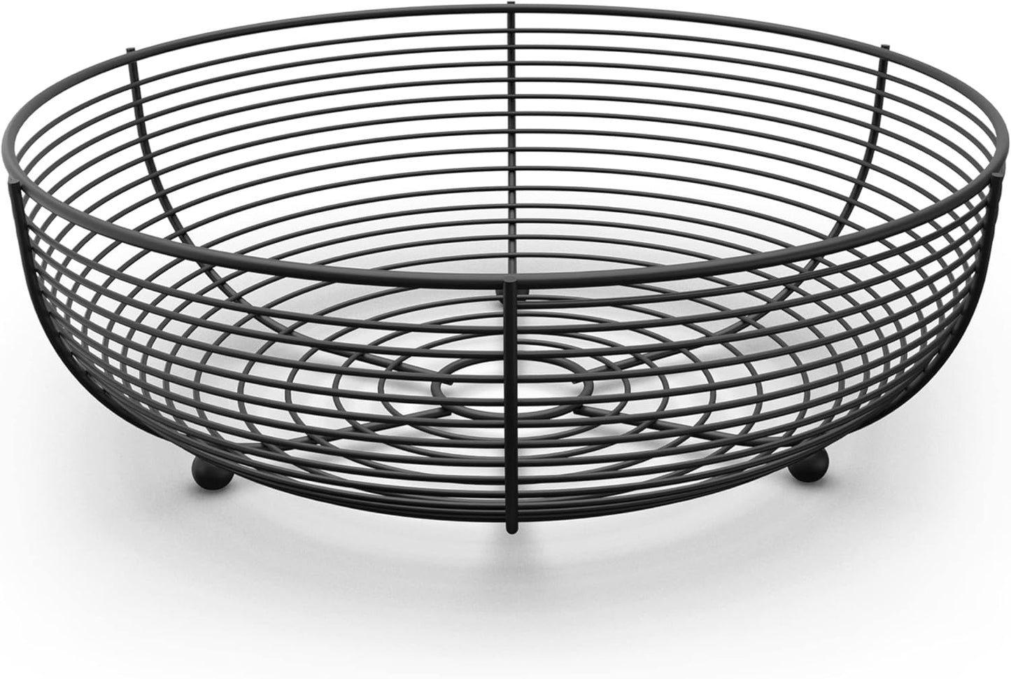 CAXXA Wire Fruit Bowl, Versatile Kitchen Organizer, Black