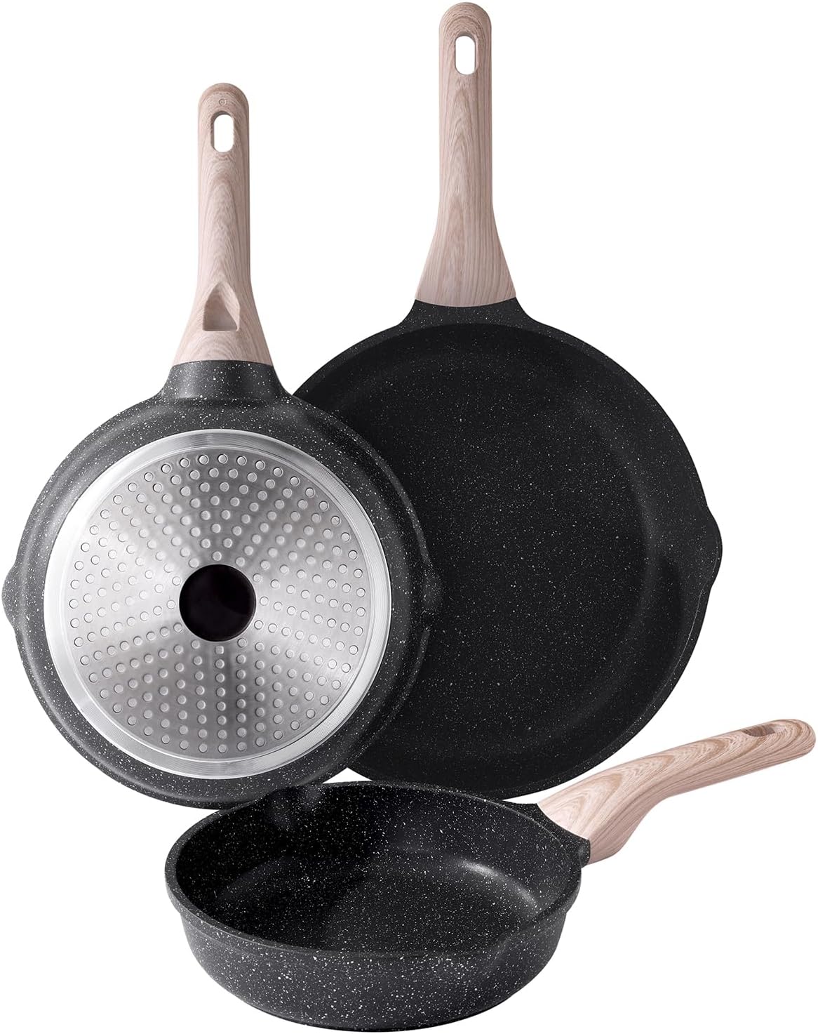 Kordisen Nonstick Frying Pan Set for Healthy Cooking Needs