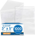 Spartan Industrial 3 x 5 Clear Resealable Zip Bags - Heavy Duty