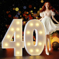 Marquee Numbers 3 ft Tall Light Up 40 - Party Backdrop Numbers