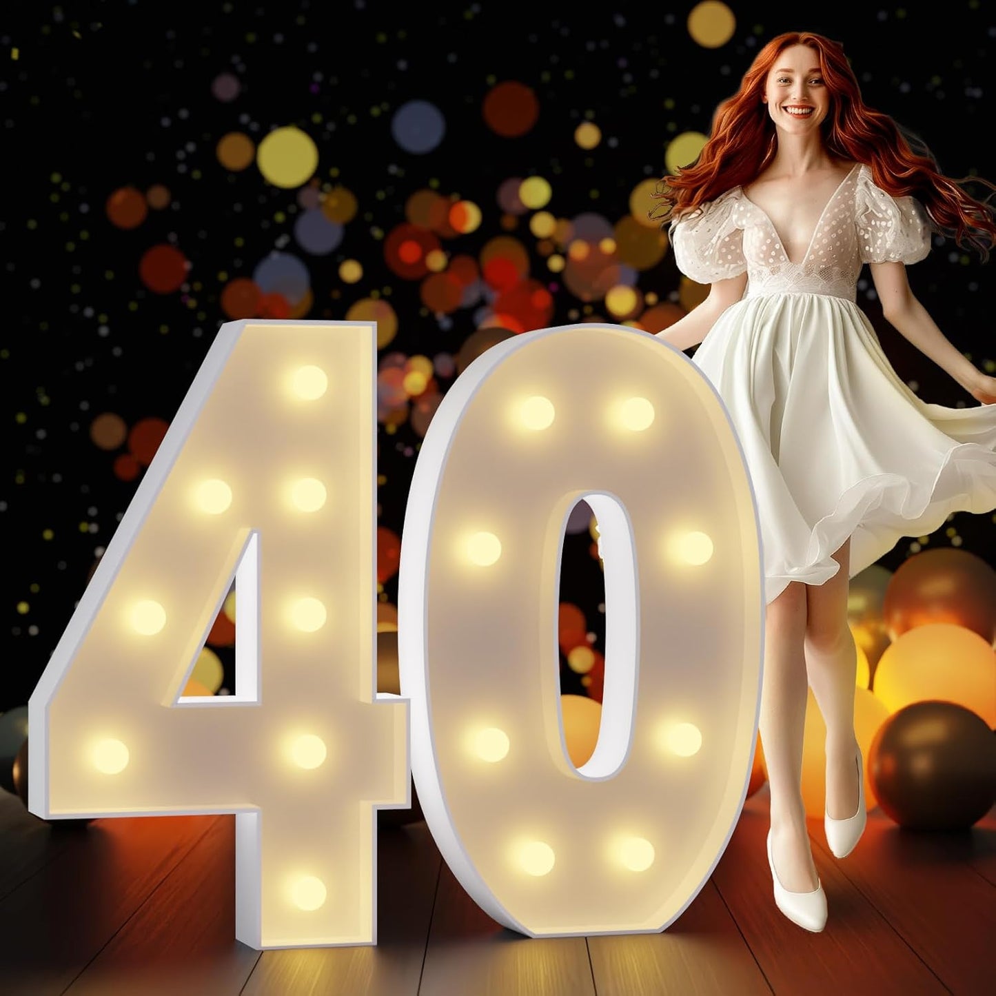 Large Light Up Numbers for 40th Birthday Decorations Outdoor