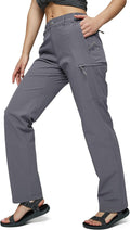 MIER Women's Quick Dry Cargo Pants Lightweight Tactical Hiking Pants 6