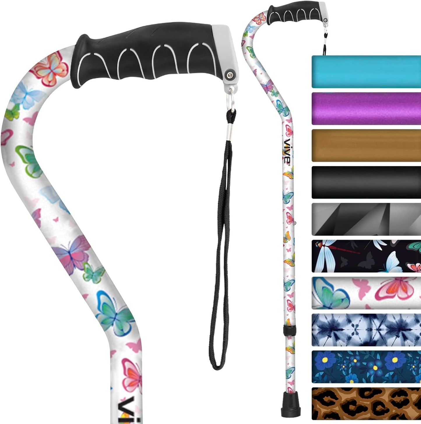 Vive Walking Cane for Seniors - Lightweight Adjustable Aid
