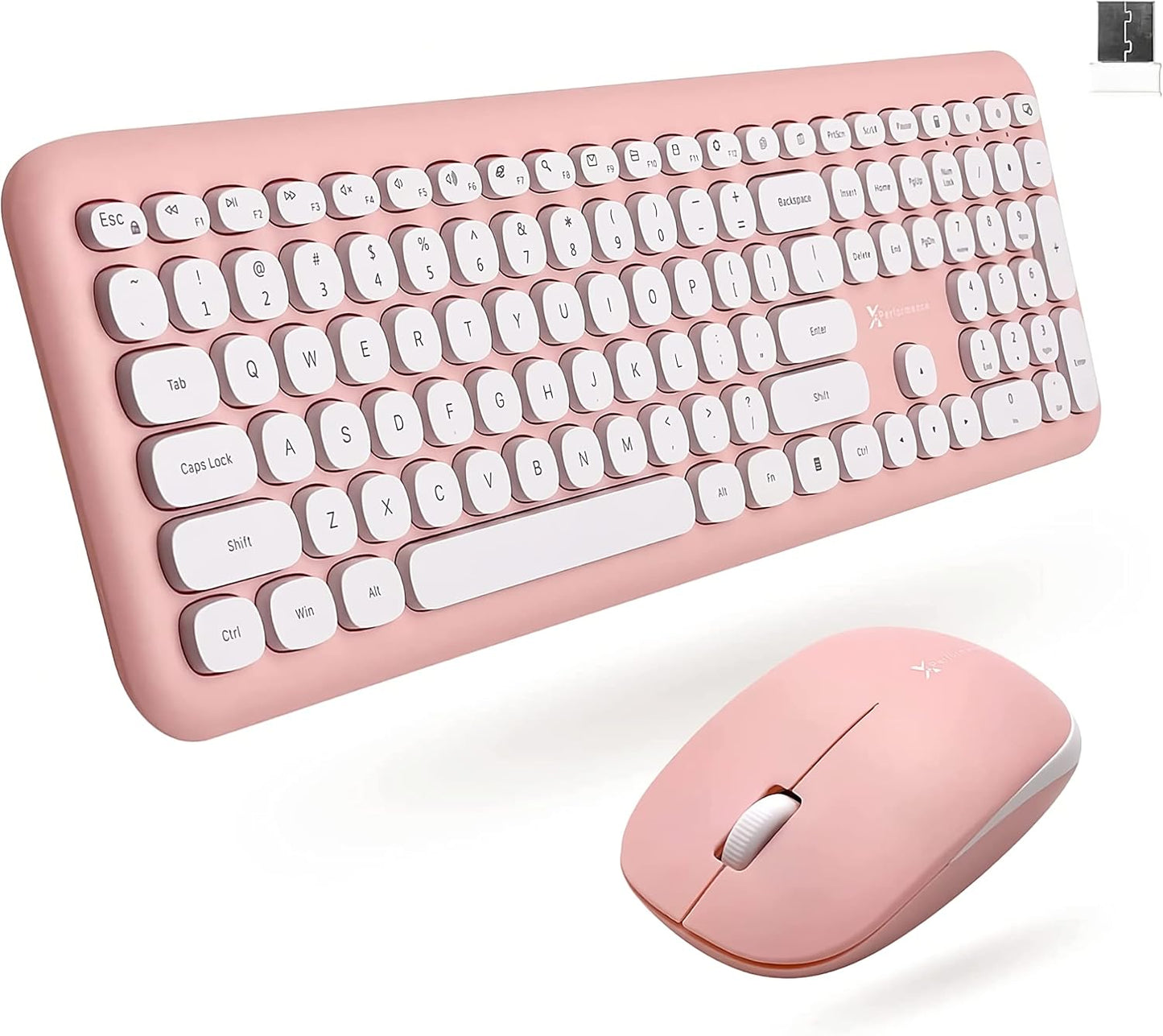 X9 Pink Wireless Keyboard and Mouse Combo for Creative Spaces