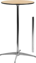 Adjustable Wood Bar Height Table - Versatile & Stylish
