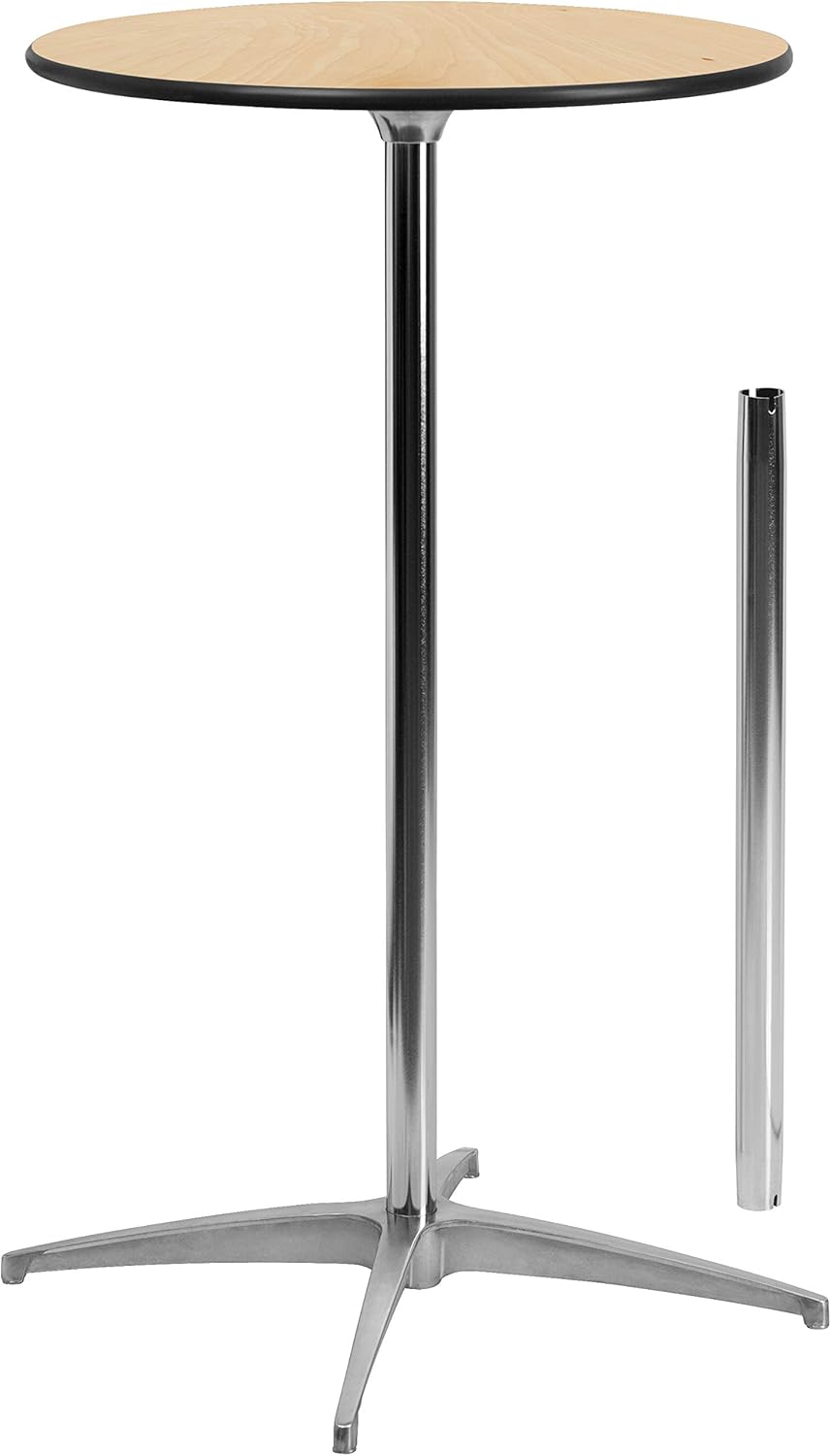 Adjustable Wood Bar Height Table - Versatile & Stylish