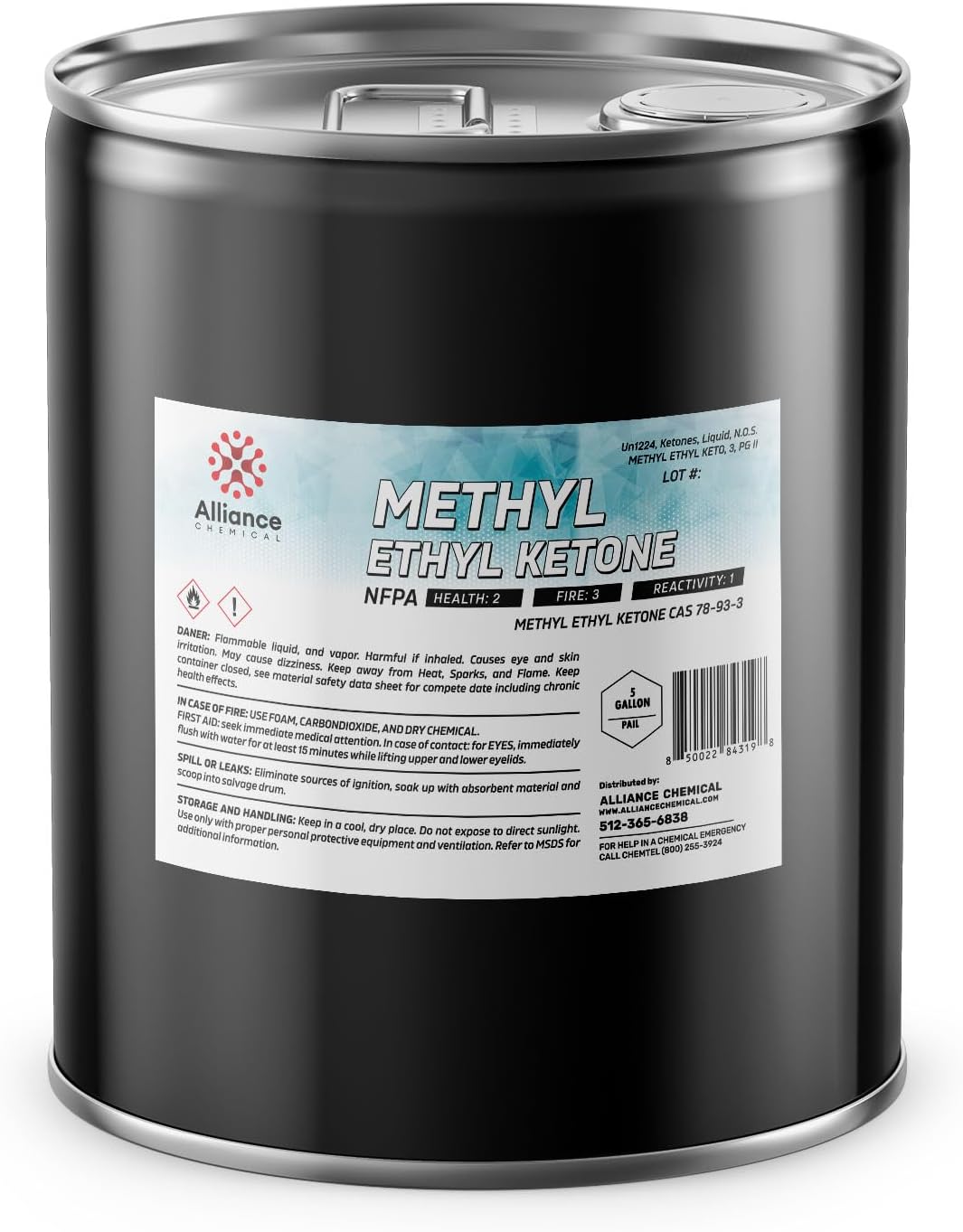 Methyl Ethyl Ketone MEK 5 Gallon Pail for Industrial Use