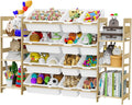 Toy Storage Organizer with 12 Bins and 6 Shelves - Kids Bookcase
