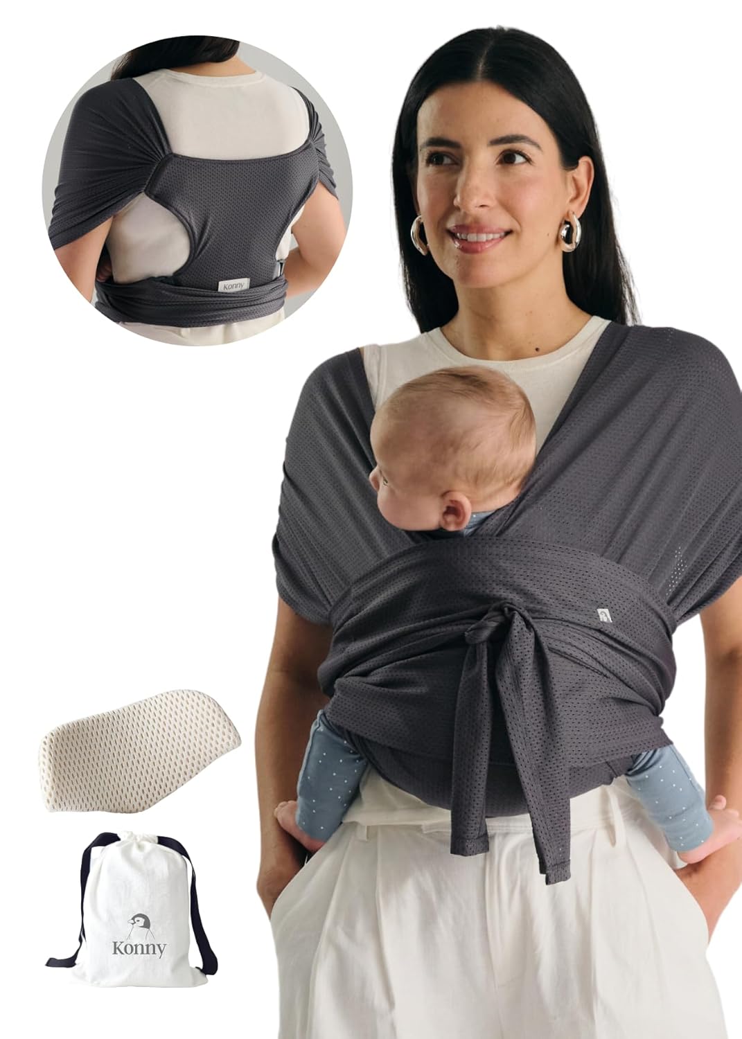 Konny Baby Carrier Flex AirMesh - Adjustable, Breathable Sling