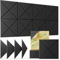 12 pack Acoustic Panels Self-Adhesive 12in x 12in - Improved Sound
