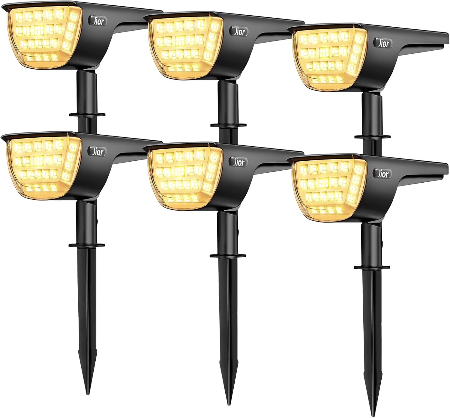 Jior Solar Lights for Outside - 2-in-1 Adjustable Spotlights
