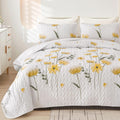 Floral Quilt California King Bedspread - Lightweight Farmhouse Style