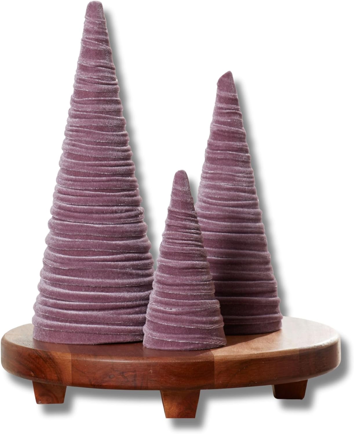 Mulberry Velvet Trees Set of 3 for Elegant Holiday Decor