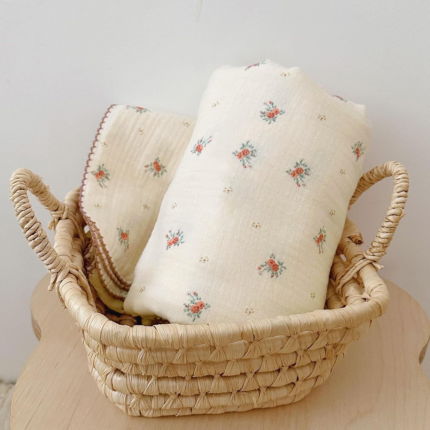 BuLuTu Toddler Blanket Soft Muslin Cotton Baby Blanket 47x51