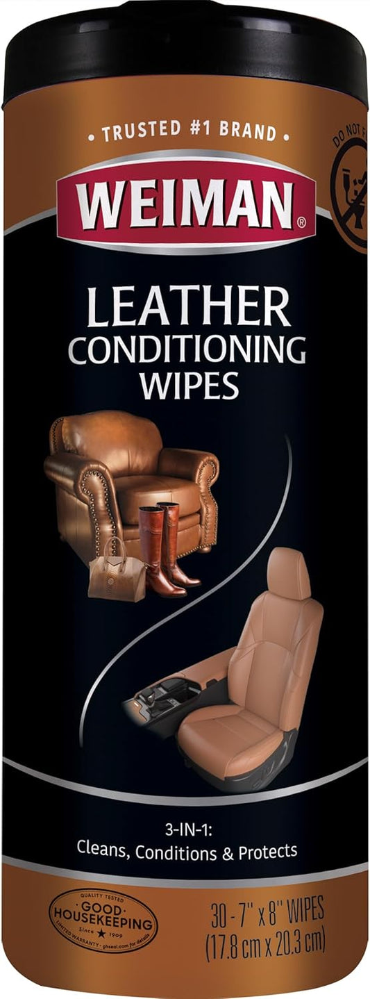 Weiman Leather Wipes: Protects Against Cracks & Fading