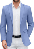 Men's Casual Blazer One Button Sport Coat - Lightweight Polyester Fit