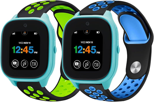 2 Pack Small Silicone Sport Bands - Soft & Breathable! - 20mm