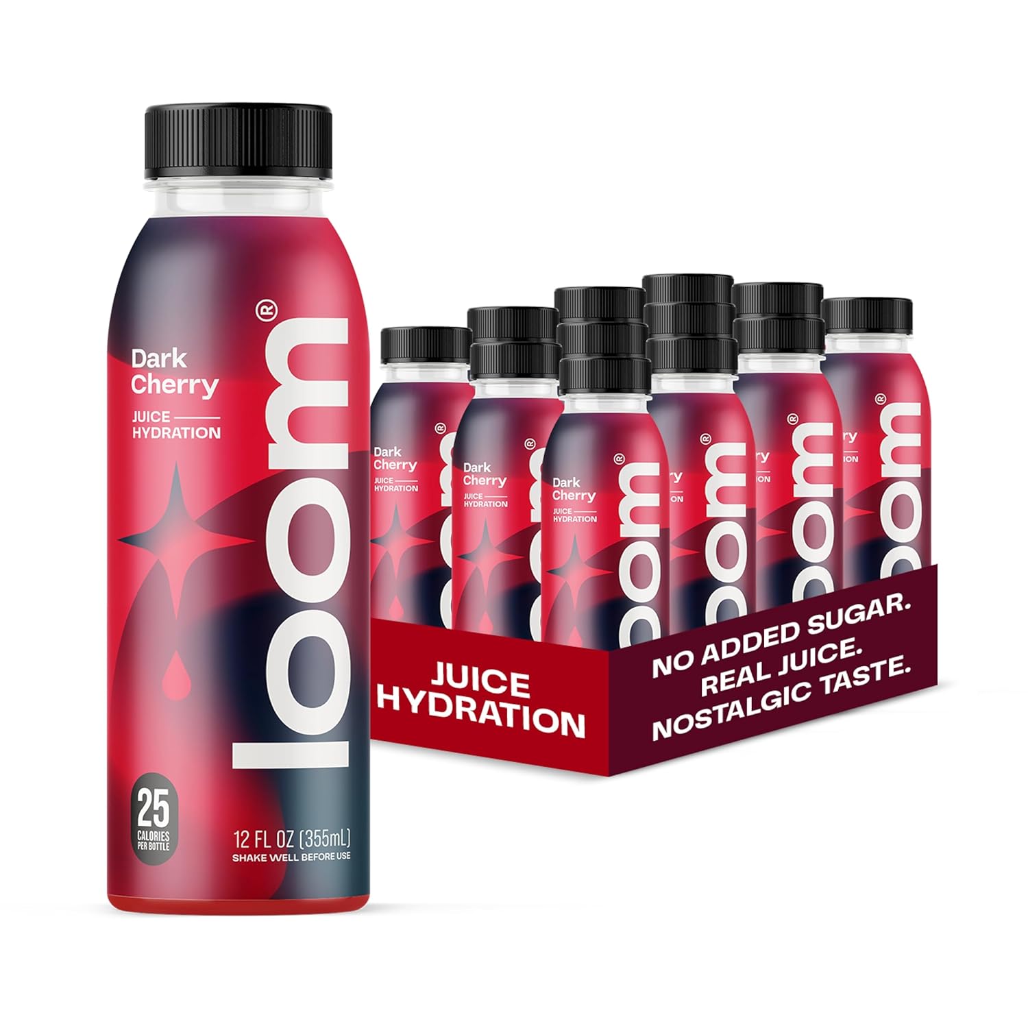 Dark Cherry Juice Drinks by Loom - Low Sugar, Real Fruit Juice
