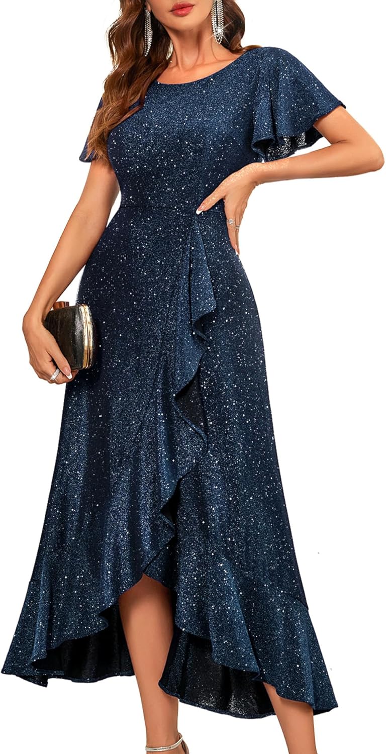 BeryLove Women Sequin Formal Party Dress for Elegant Occasions