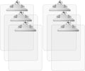 Plastic Transparent Clipboards (Set of 6) Multi Pack - Strong 12.5 x 9