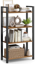 4-Tier Bookshelf Bookcase - Space-Saving Industrial Shelf