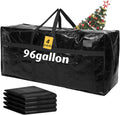 96 Gallon Black Foldable Moving Bags 4-Pack - Heavy Duty Storage