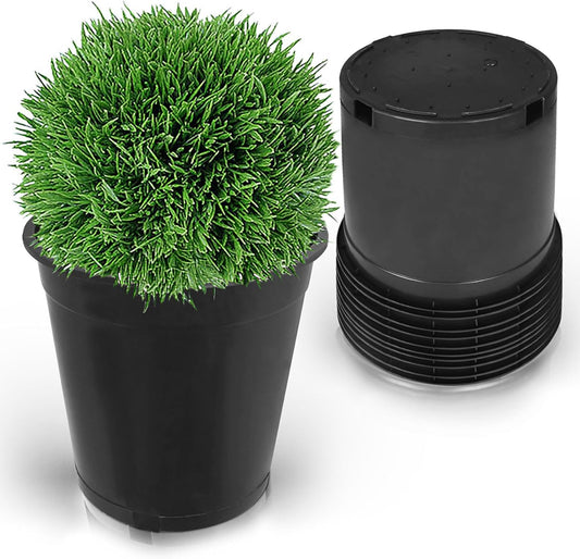 10-Pack 3.6 Gallon Round Planter Nursery Pots for Gardening
