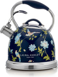 VQ Laura Ashley Elveden Navy 2.5L Stainless Steel Tea Kettle - 10-Cup