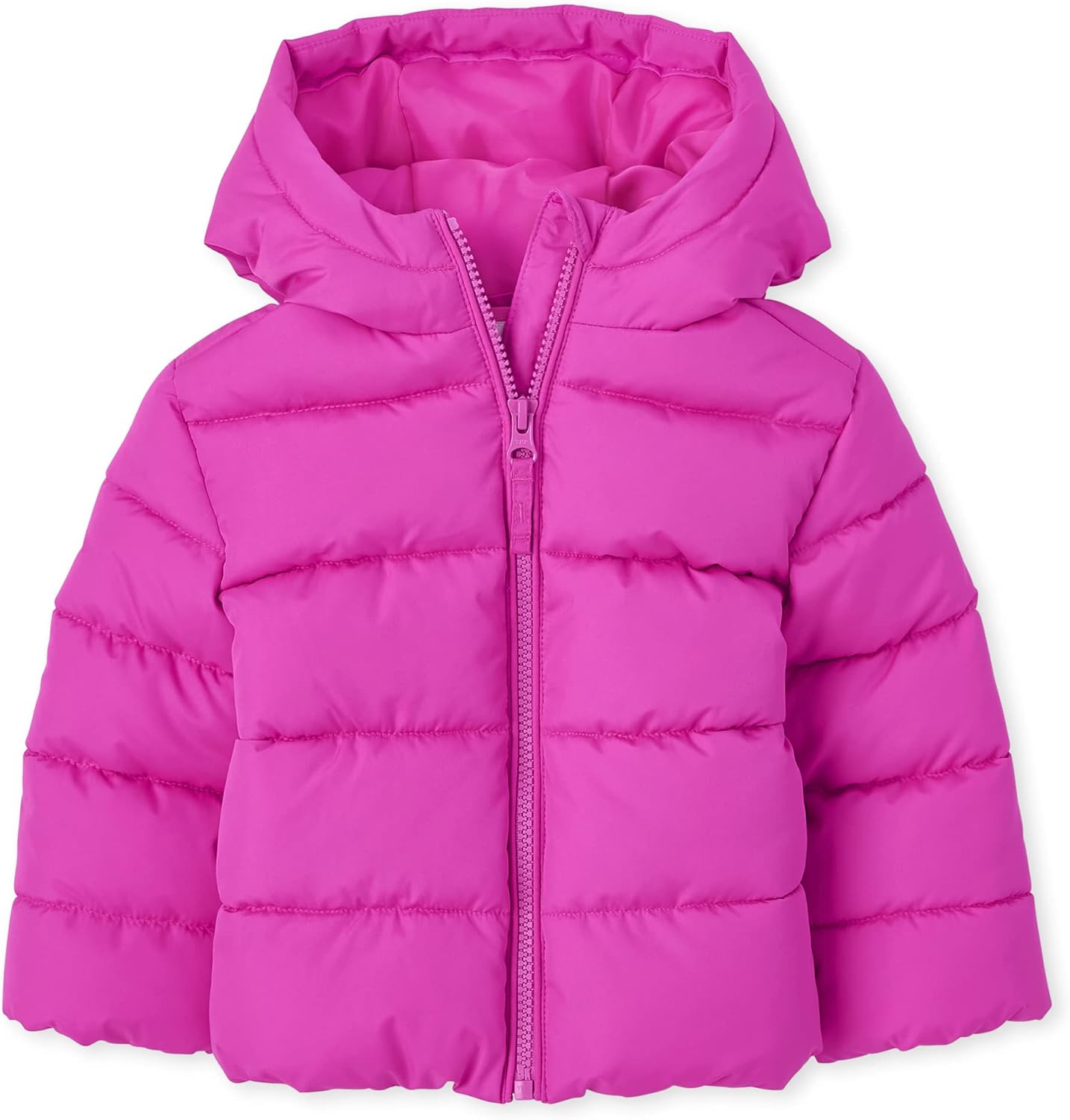 Medium Weight Wind-Resistant Puffer Jacket for Girls' Comfort