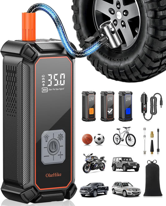 OlarHike Cordless Tire Inflator: 150PSI Power Pump