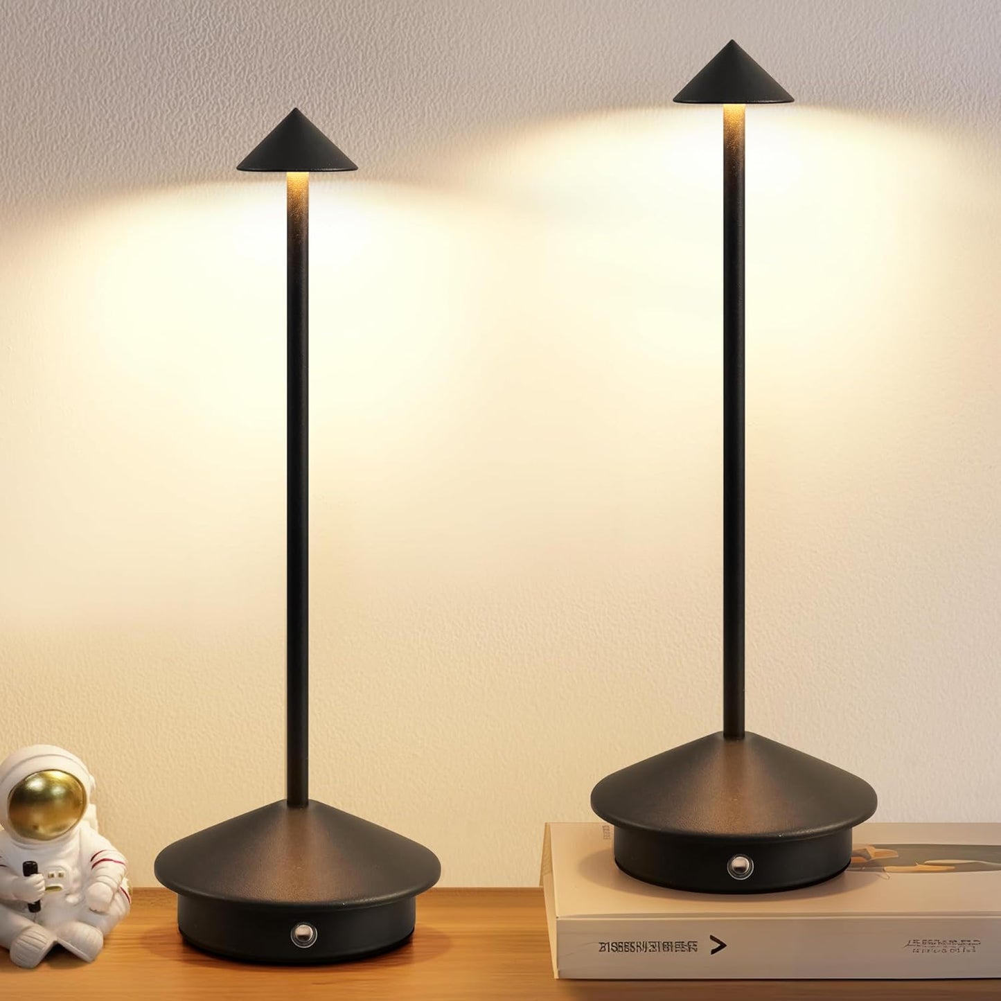 Portable LED Table Lamps for Anywhere, Set of 2, 5000mAh Battery, Rechargeable, NEWSEE
