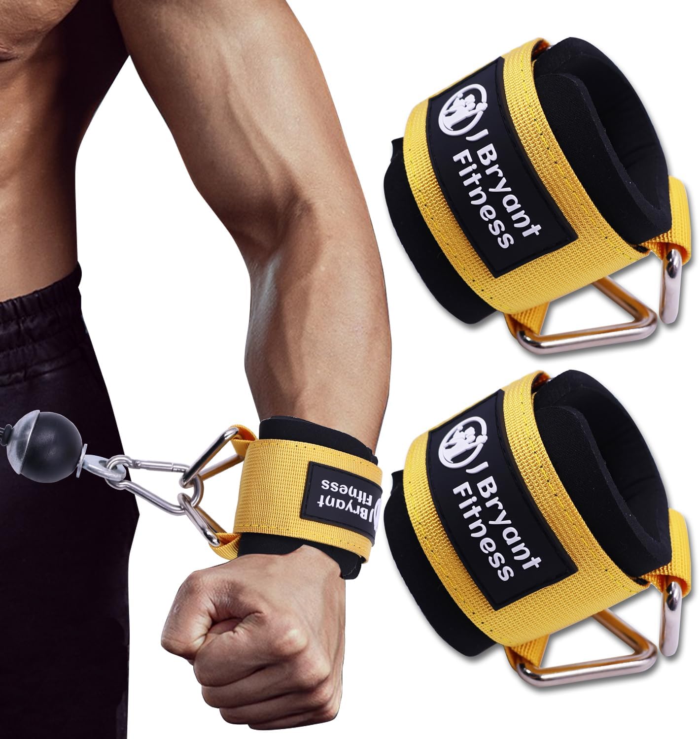 J Bryant Heavy Duty Wrist Cuffs for Strength Training