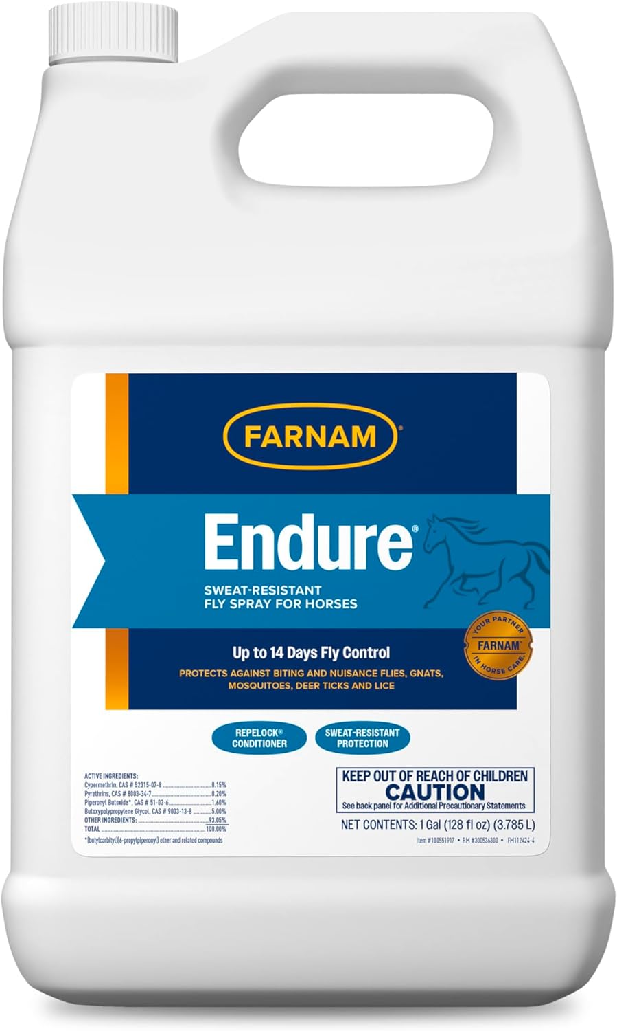 Farnam Endure Fly Spray for Horses - Sweat-Resistant Protection