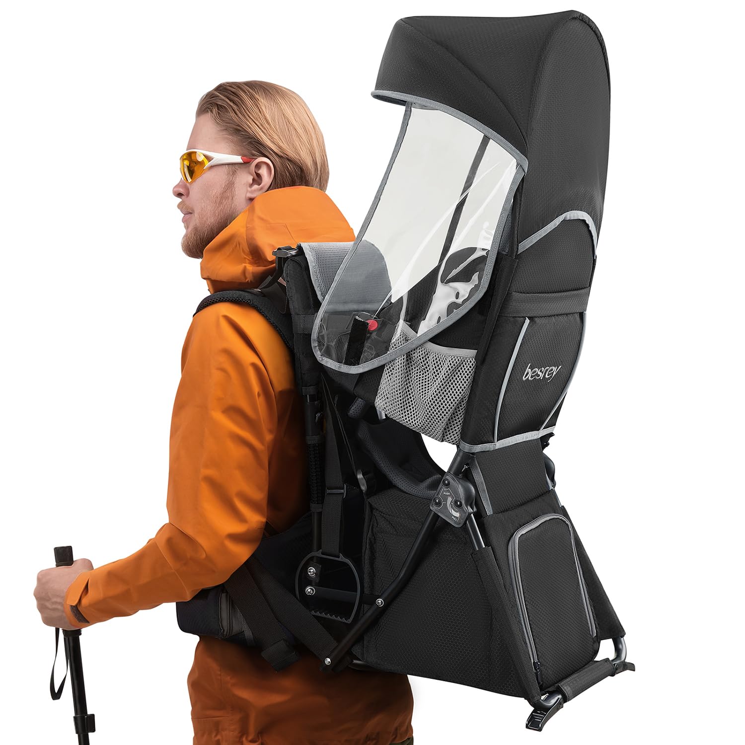 besrey Black Baby Backpack Carrier - Hands-Free Hiking!