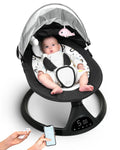 Electric Baby Swing for Infants to Toddler Portable - Black Bluetooth