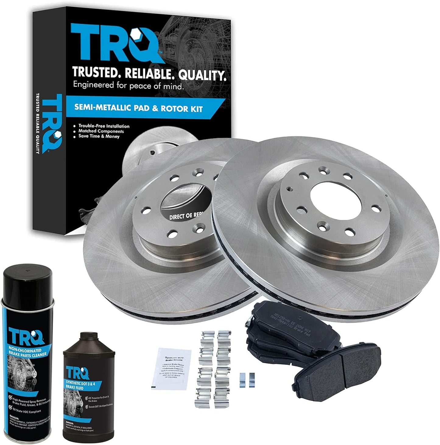 TRQ Front Brake Pad & Rotor Kit for 2007-2015 Mazda CX-9