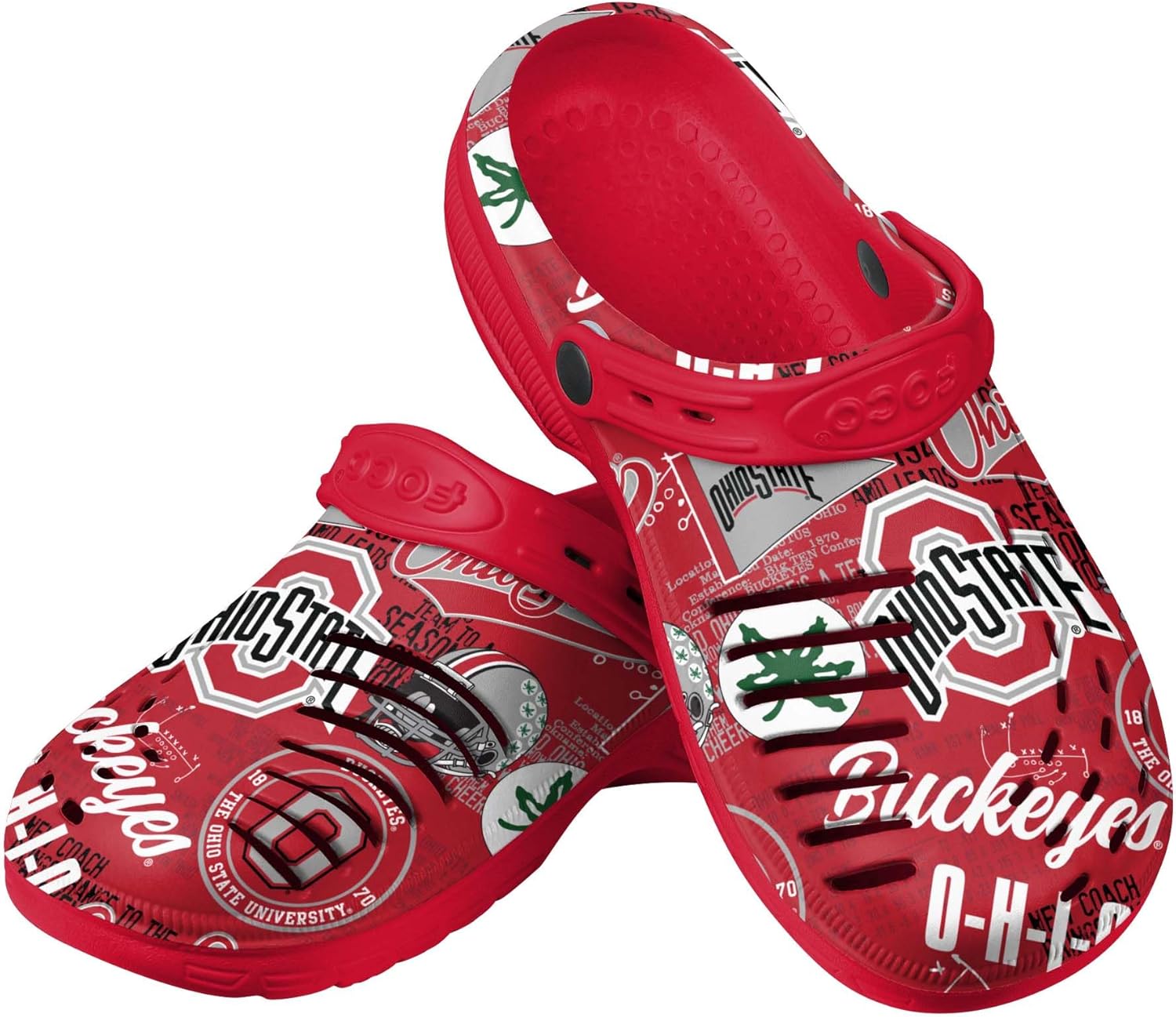 FOCO Men's NCAA College Team Logo Garden Water Sandals Shoes
