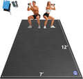 MRO Extra Large Exercise Mat 12ft x 7ft - Thick Non-Slip Cardio Mat