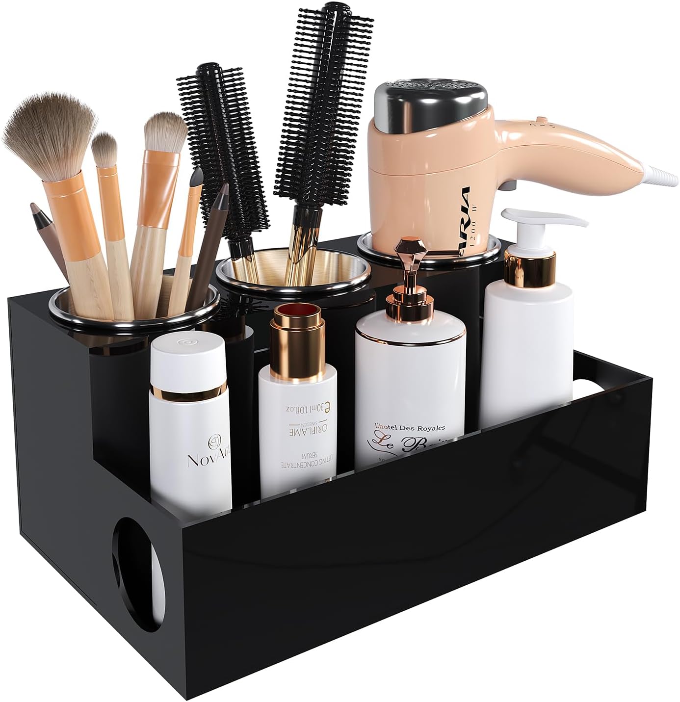 Acrylic Hair Tool Organizer - Stylish Bathroom Bliss!