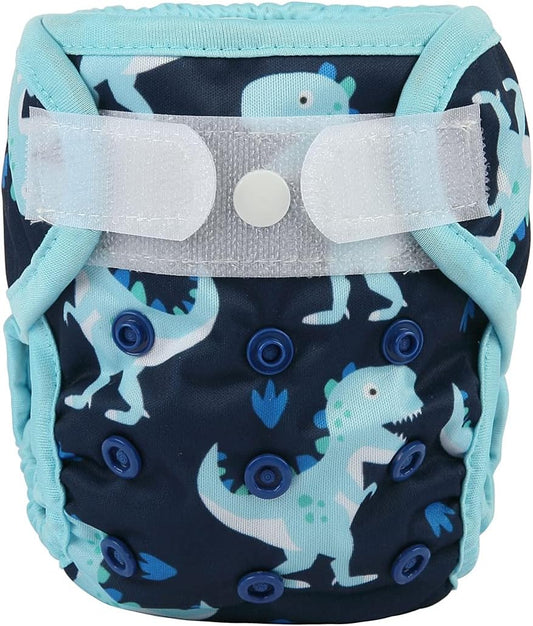 Sigzagor Blue Dinosaurs Cloth Diaper Cover - Leakproof & Cute!