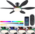 BayDay Ceiling Fans with Lights 51 in Flush Mount - Quiet DC, Dimmable